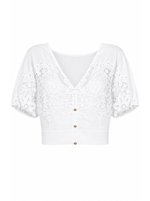 Top in cotone con ricamo floreale Patrizia Pepe | 2C1705 A773W103
